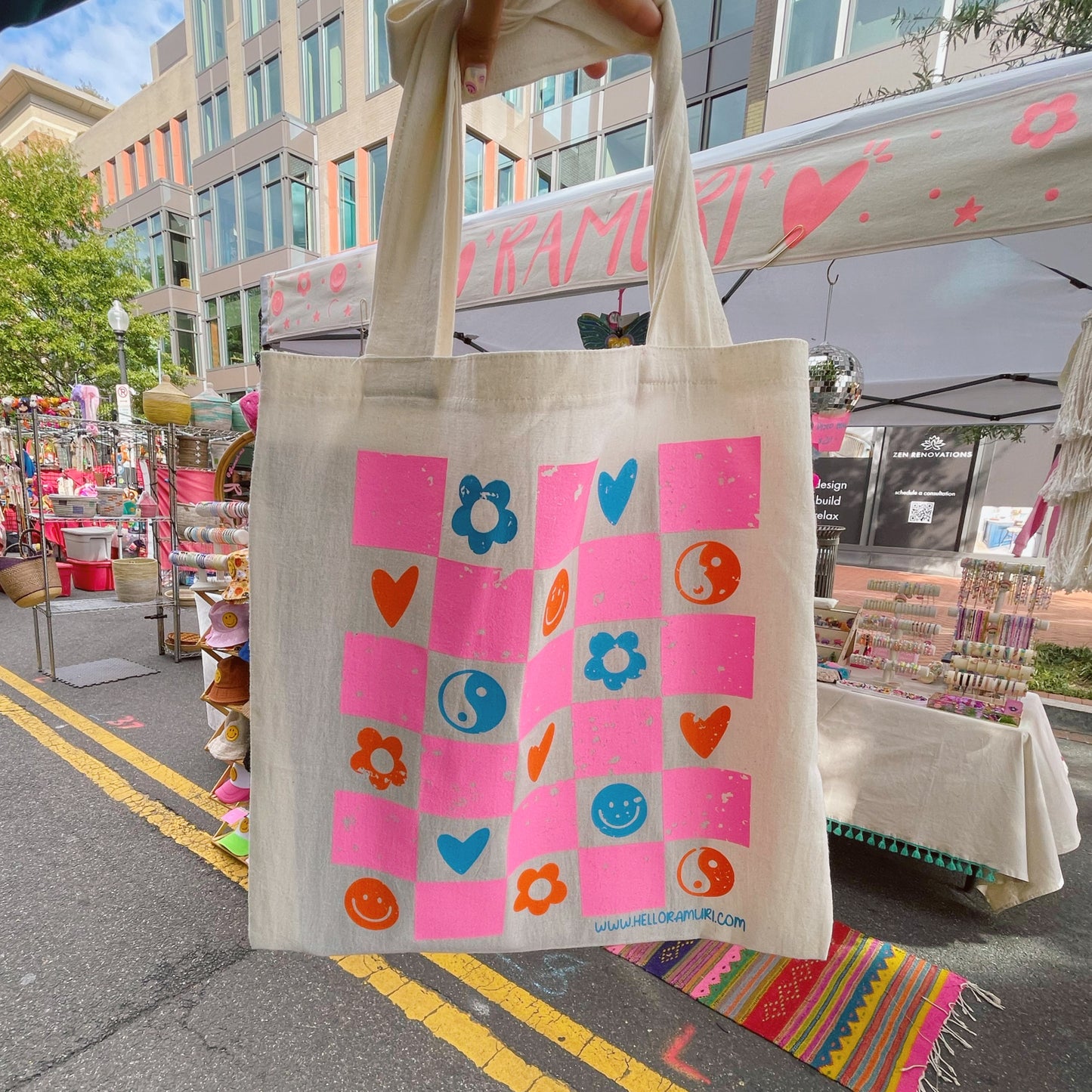 Happy Vibes Tote Bag