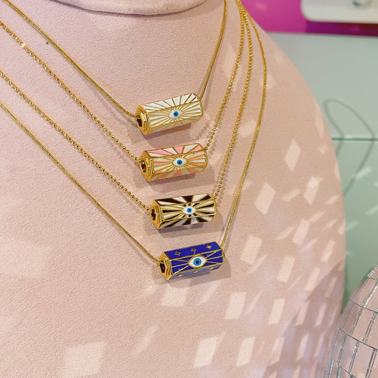 Eye Geometric Necklace