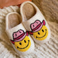 Smiley Cowboy Hat Slippers