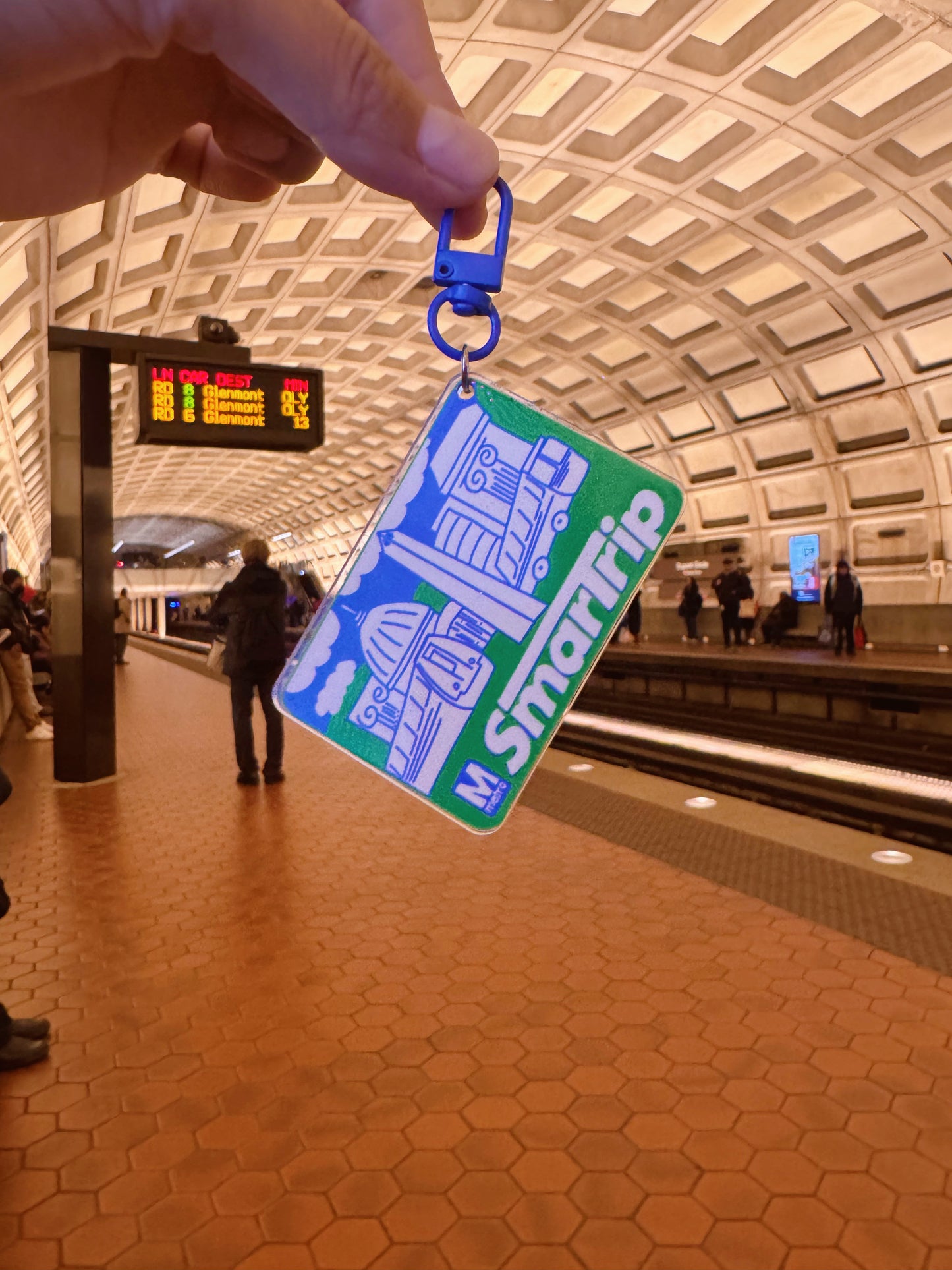 Metro card / Tomato / olive Keychains