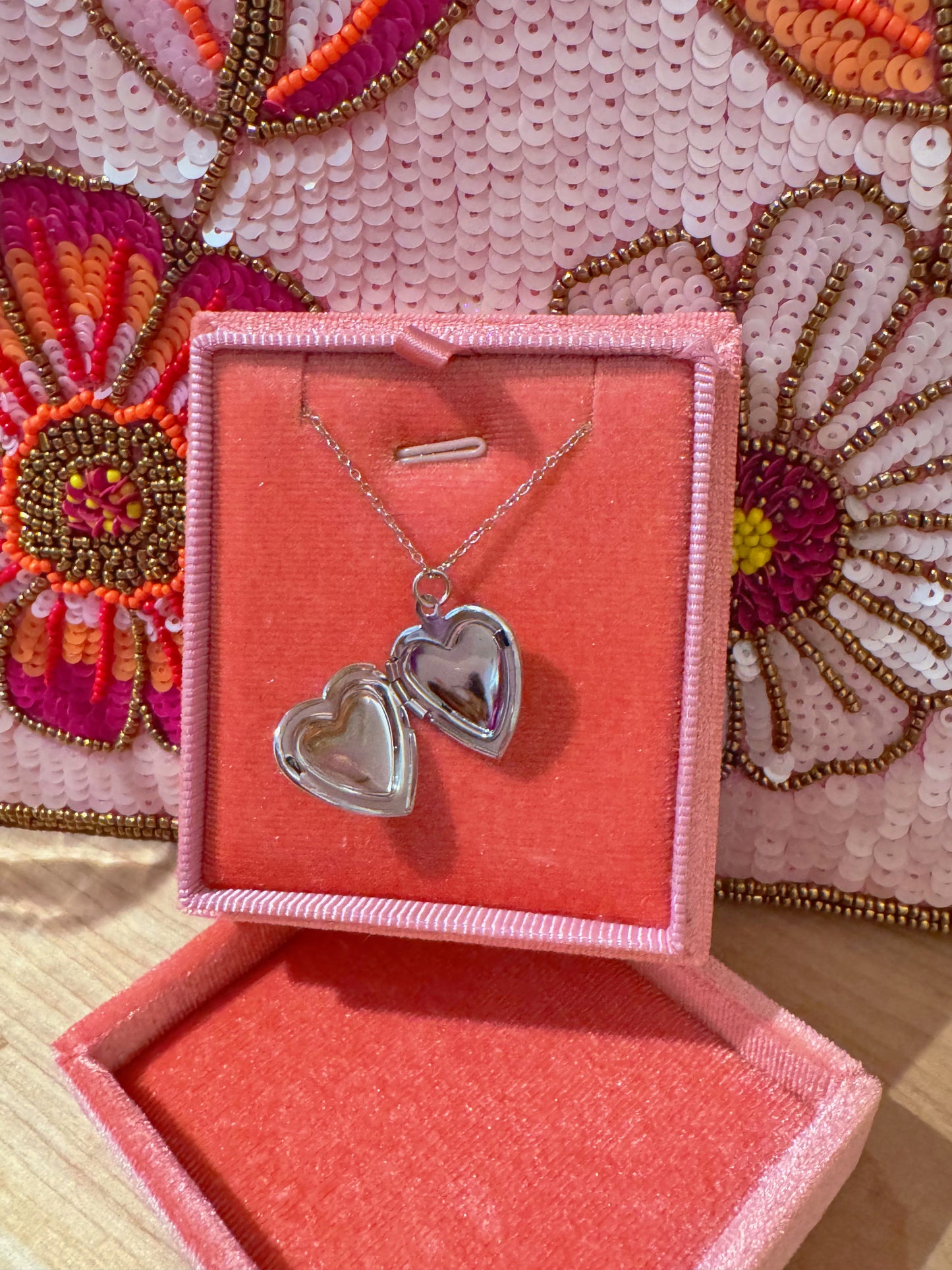 Heart Locket Necklace – Silver & Gold