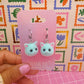 Velvet kitty earrings