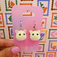 Velvet kitty earrings