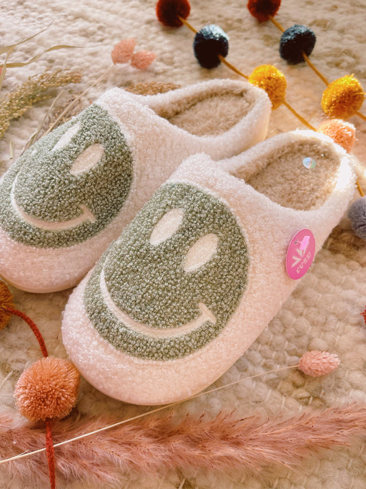 Smiley Slippers - Green
